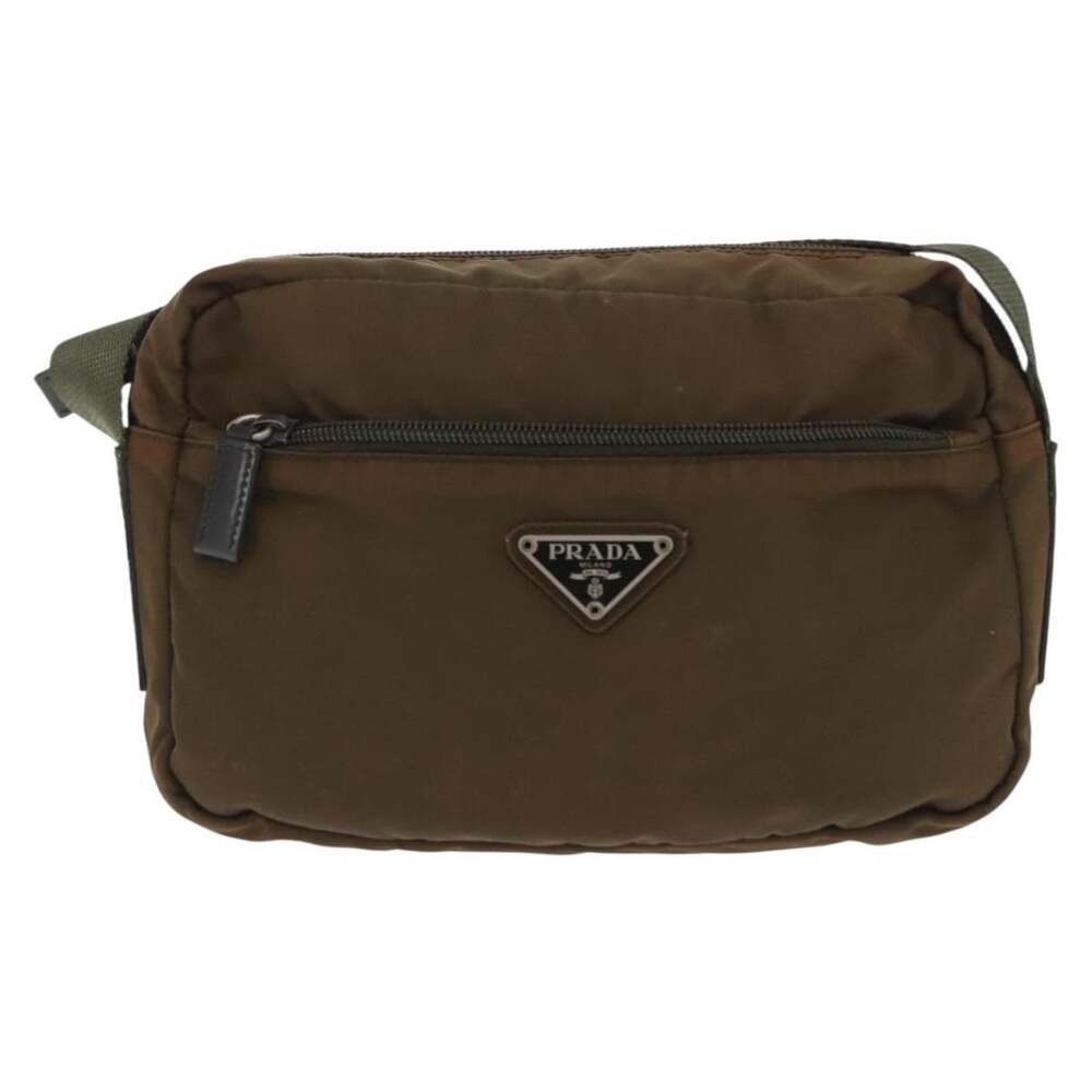 Prada Tessuto Shoulder Bag Brown